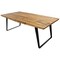 Homeroots 63" Natural And Black Solid Wood And Iron Sled Base Dining Table 488685 - alternate 4