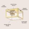 Jonathan Y Grayson 8" 1-Light Farmhouse Industrial Square Iron/Glass Case LED Flush Mount, Brass Gold JYL9553C - alternate 8