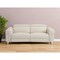 Homeroots 83" Beige Italian Leather USB Reclining Sofa With Silver Legs 482205 - alternate 8