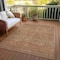 Homeroots 5' X 8' Taupe And Brown Striped Washable Indoor Outdoor Area Rug 615639 - alternate 8
