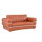 Homeroots 75in Camel And Silver Italian Leather Loveseat 477565 - alternate 5
