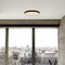 Vaxcel Aurelia 16-in Matte Black Contemporary Round LED Flush Mount Ceiling Light Alabaster Shade C0356 - alternate 7