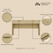 Manhattan Comfort Grace 54in Home Office Desk in Natural Oak and Gold DK001-GNO - alternate 8