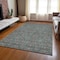 Homeroots 10' X 14' Teal Blue Beige And Taupe Floral Washable Indoor Outdoor Area Rug 582313 - alternate 9