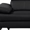 Homeroots 77in Black Italian Leather Power Reclining Loveseat 720497 - alternate 8
