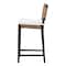Bali & Pari Alise Handwoven Seagrass Bar Stool with Mahogany Wood Frame 260-14242-ZORO - alternate 7