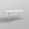 Homeroots 90" White and Silver Marble and Metal Dining Table 534374 - alternate 9
