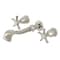 Kingston Brass Two-Handle Wall Mount Tub Faucet, Polished Nickel KS5026NX - alternate 1