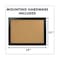 Quartet Cork Bulletin Board with Black Frame, 17in x 11in, Tan Surface, Black Fiberboard MDF Frame 79279 - alternate 5