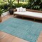 Homeroots 9' X 12' Teal Blue And Ivory Geometric Washable Indoor Outdoor Area Rug 600784 - alternate 1