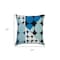 Homeroots 20" Blue and Ivory Geometric Cotton Throw Pillow  With Embroidery 549402 - alternate 7