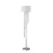 Homeroots 66" Clear And Silver Crystal And Metal Floor Lamp With White Linen Drum Shade 569598 - alternate 9