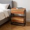 Homeroots 28" Brown Solid Wood Square Two Drawer Nightstand 635866 - alternate 5