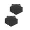 Mytee Products 12inx12in Non Slip Interlocking Self Drainage Tiles - 1/2in Thick, Black, 24PK NSM1212-BLKx24 - alternate 1