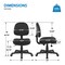 Office Star Products Pneumatic Task Chair Sculptured Task Chair, Black 8120-231 - alternate 6