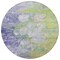 Homeroots 8' Artichoke Green Purple And Lilac Round Abstract Washable Indoor Outdoor Area Rug 582148 - alternate 7