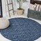 Jonathan Y Portmany Neutral Diamond Trellis Navy 5 ft Round Indoor/Outdoor Area Rug IBZ104B-5R - alternate 1