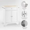 Crosley Lafayette Wood Top Portable Kitchen Island/Cart KF30021BWH - alternate 8