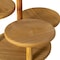 Vintiquewise Multi Purpose 4-Tier Round Wooden Cake Stand and Charcuterie Boards - Perfect Tiered Tray QI004690 - alternate 6
