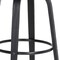 Homeroots 30" Light Gray And Black Fabric Swivel Low Back Bar Height Bar Chair 534439 - alternate 8