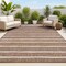 Jonathan Y Colonia Berber Stripe Brown/Beige 4 ft. x 6 ft. Indoor/Outdoor Area Rug SMB125B-4 - alternate 1