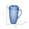 Homeroots 2.5 Quart Blue Diamond Acrylic Pitcher 523315 - alternate 9