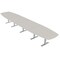 Skutchi Designs Arc Boat Conference Table With Power, 48 in W, 216 in L HAR-ABOT-48X216-T-K458-NA - alternate 1