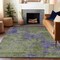Homeroots 3' X 5' Olive Green And Dark Purple Abstract Washable Indoor Outdoor Area Rug 609361 - alternate 8