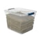 Rubbermaid Clever Store Basic Latch-Lid Container, 30 qt, 13.37in x 18.75in x 10.5in, Clear RMCC300014 - alternate 3