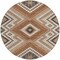Homeroots 8' Copper Brown And Beige Round Tribal Washable Indoor Outdoor Area Rug 598108 - alternate 6