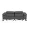 Homeroots 77in Dark Gray and Black Italian Leather Power Reclining Loveseat 720495 - alternate 8