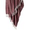 Homeroots 50" X 60" Brick Red And White Chevron Cotton Throw Blanket with Fringe 518775 - alternate 1