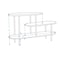 Homeroots 25 White And Gray Iron and Solid Wood Three Tier Bookcase 482681 - alternate 6