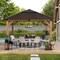 Sunjoy 11ft x 11ft Amari Outdoor Patio  Cedar Framed Gazebo, Brown Steel, Polycarbonate Hip Roof Hardtop A102007203 - alternate 6