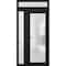 Vdomdoors Front Exterior Prehung FiberGlass Door Frosted Glass / Manux 8102 Matte Black / Sidelight and Trans MANUX8102EXD-BLK-W30+14 x H80+14-RH - alternate 1