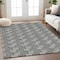 Homeroots 5' X 8' Black And Ivory Geometric Washable Indoor Outdoor Area Rug 594978 - alternate 8