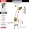 Delta Kayra Monitor 17 Series Tub & Shower Trim, 5.38 in, Champagne Bronze T17433-CZ-I - alternate 3