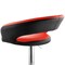 Elama Adjustable Faux Leather Open Back Bar Stool in Red and Black ELM-706-RED-BLK - alternate 7