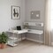 Homeroots 59" White and Silver L Shape Computer Desk 333396 - alternate 5