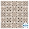 Homeroots 8" X 8" Cream And Black Mosaic Peel And Stick Removable Tiles 390777 - alternate 1