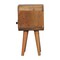 Homeroots 16" Beige Solid Wood Square One Drawer Nightstand 651525 - alternate 13