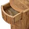 Homeroots 26" Brown Solid Wood Round Four Drawer Nightstand 651825 - alternate 8