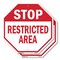 Signmission Stop Restricted Area, 10 inch X 10 inch, Aluminum Metal Signs, 2PK OC-A-2PACK-10-177 - alternate 1