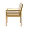 Alaterre Furniture Okemo Outdoor Patio Loveseat Weather-Resistant Acacia Wood Outdoor w/ Thick Cream Cushions ANOK03ANO - alternate 5