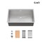 Wrightmaster 30 in. Undermount Single Bowl 20 Gauge Silver Stainless Steel Kitchen Sink with Drain ZOR-07D-301908 - alternate 1