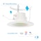Infibrite 5/6 In. WiFi Smart 12W 1100LM Recessed Retrofit LED Downlight Kit, Alexa/Google, Wet Rated IB-004-1-12W-WH - alternate 9