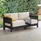 Alaterre Furniture Alaterre Barton Outdoor Loveseat with Cream Cushions for Patio or Poolside Black Finish 80-BARTON-2SOFA-B - alternate 7