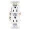 Leviton Duplex Outlet, White 15A 125V 5262-S1W - alternate 1