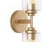 Jonathan Y Giles 16" 2-Light Farmhouse Industrial Iron Cylinder LED Sconce, Brass Gold/Clear JYL9548B - alternate 8