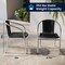 Flash Furniture Round Table Set, 31.5 W, 31.5 L, 27.5 H, Aluminum, Plastic, Rattan, Stainless Steel, Grey TLH-ALUM-32RD-020BKCHR2-GG - alternate 13